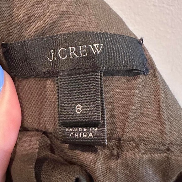 J.Crew Green Floral Paperbag Belted Mini Skirt Sz 8 - Picture 3 of 8